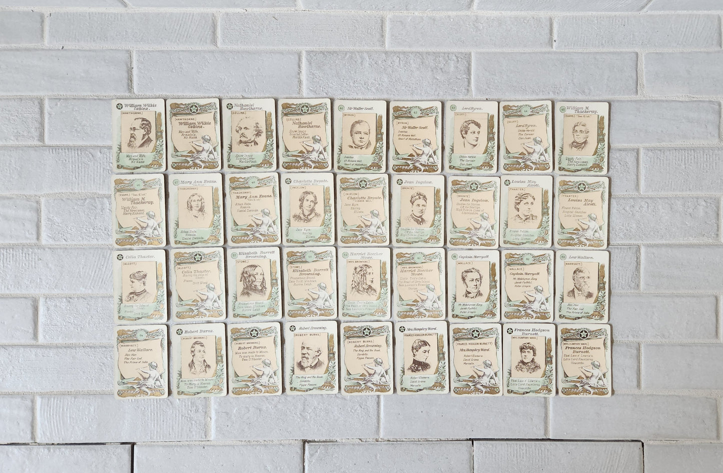 1903 McLoughlin Brothers The Improved Game of Star Authors Card Game