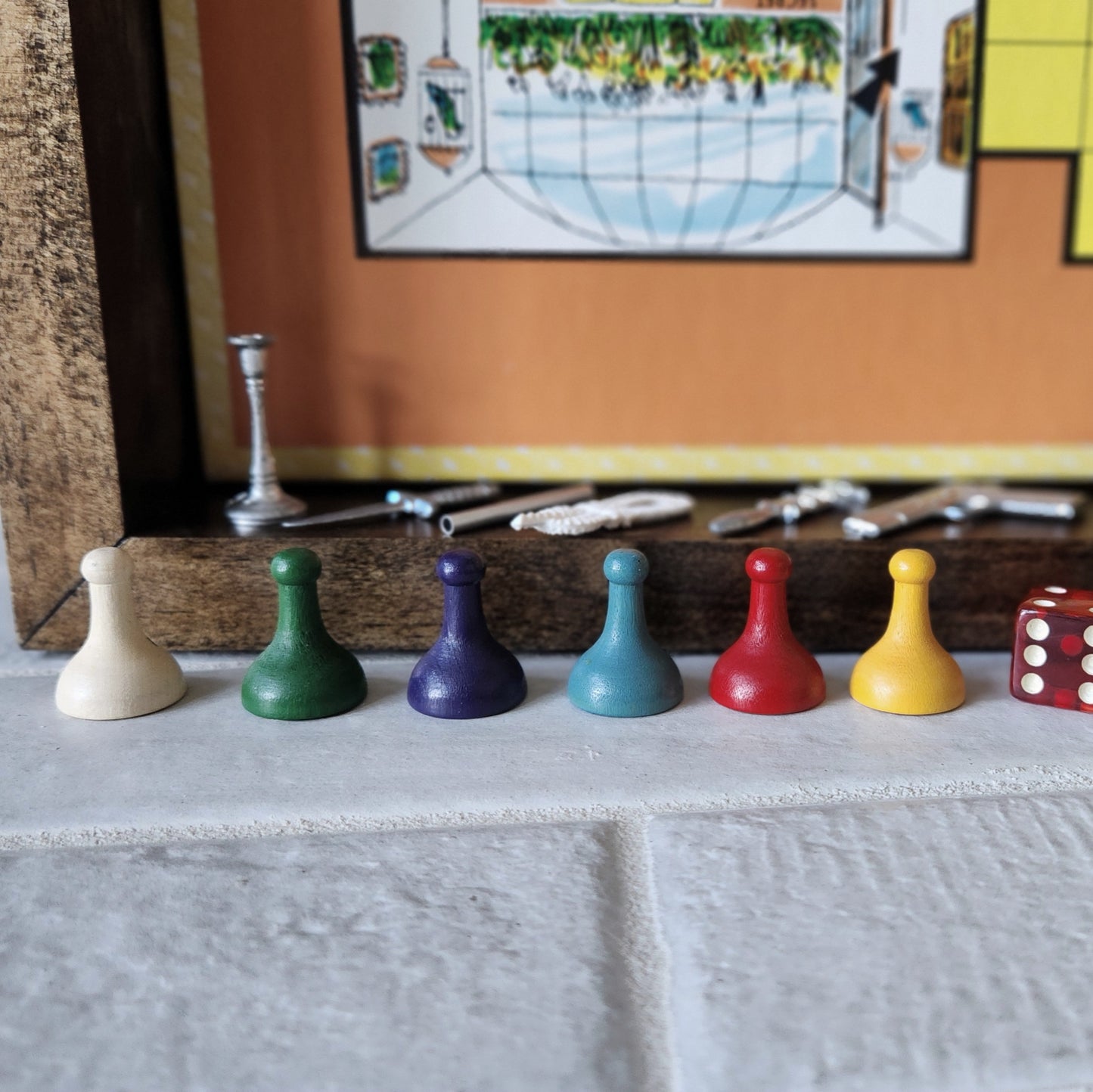 Display and Play 1963 Clue Handmade Framed Board Game