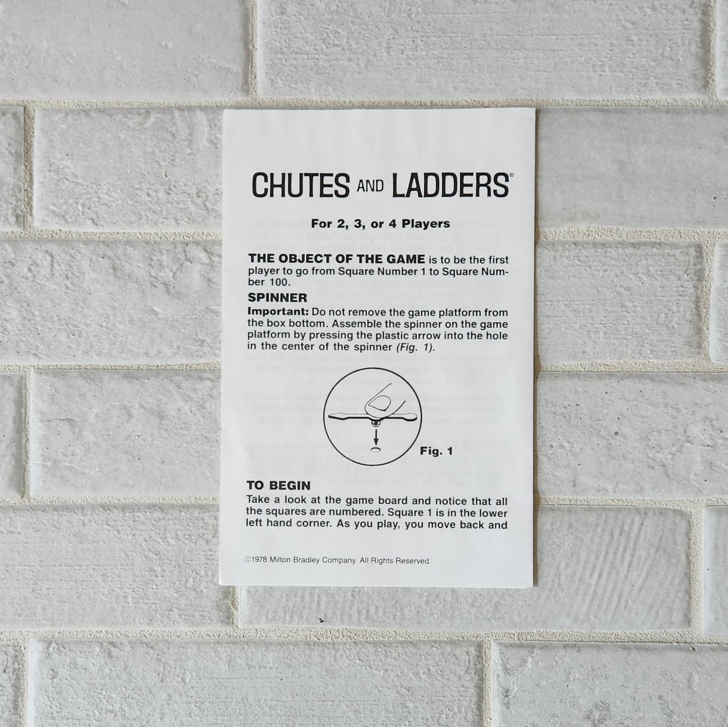Display and Play 1979 Chutes and Ladders Handmade Framed Board Game
