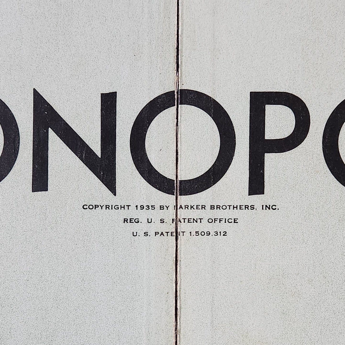 1935 Monopoly Game - Single Patent (Magie)