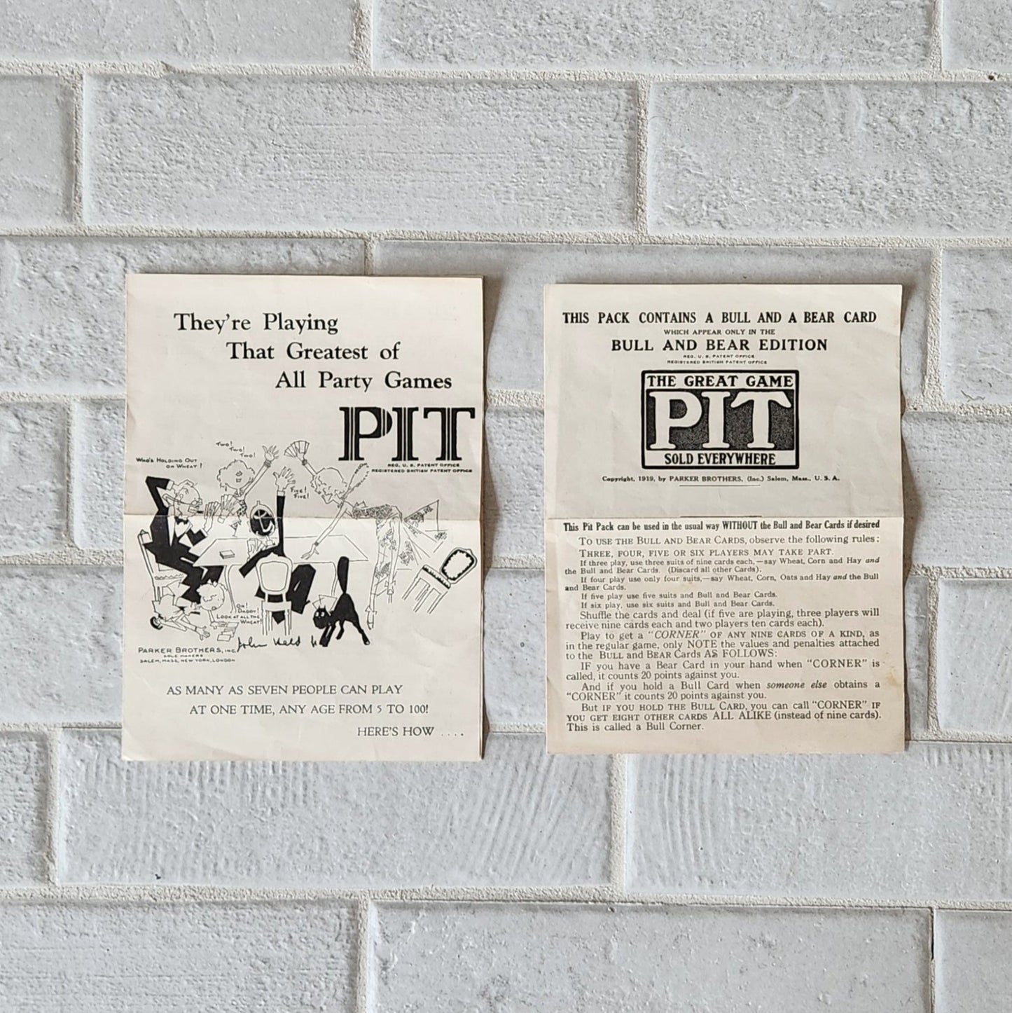 1919 PIT Card Game by Parker Brothers-EXCELLENT!