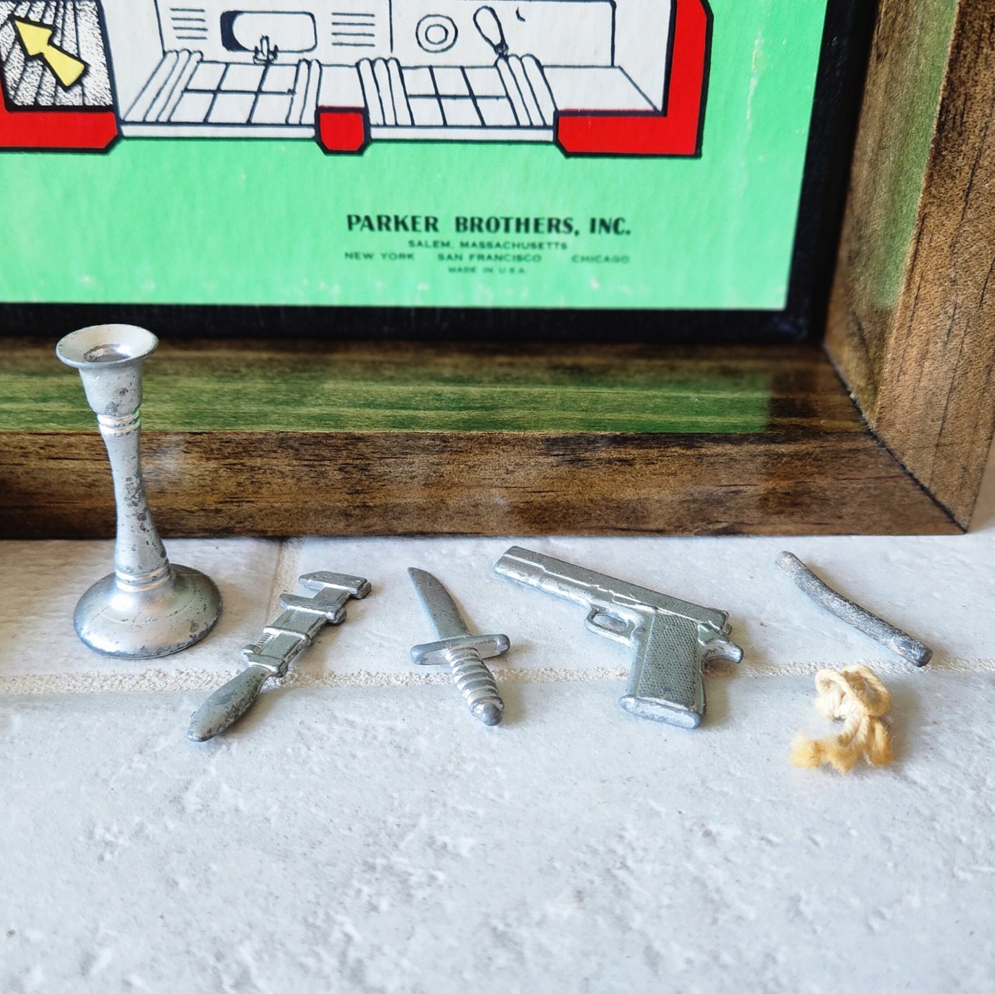 Display and Play 1950 Clue Handmade Framed Board Game
