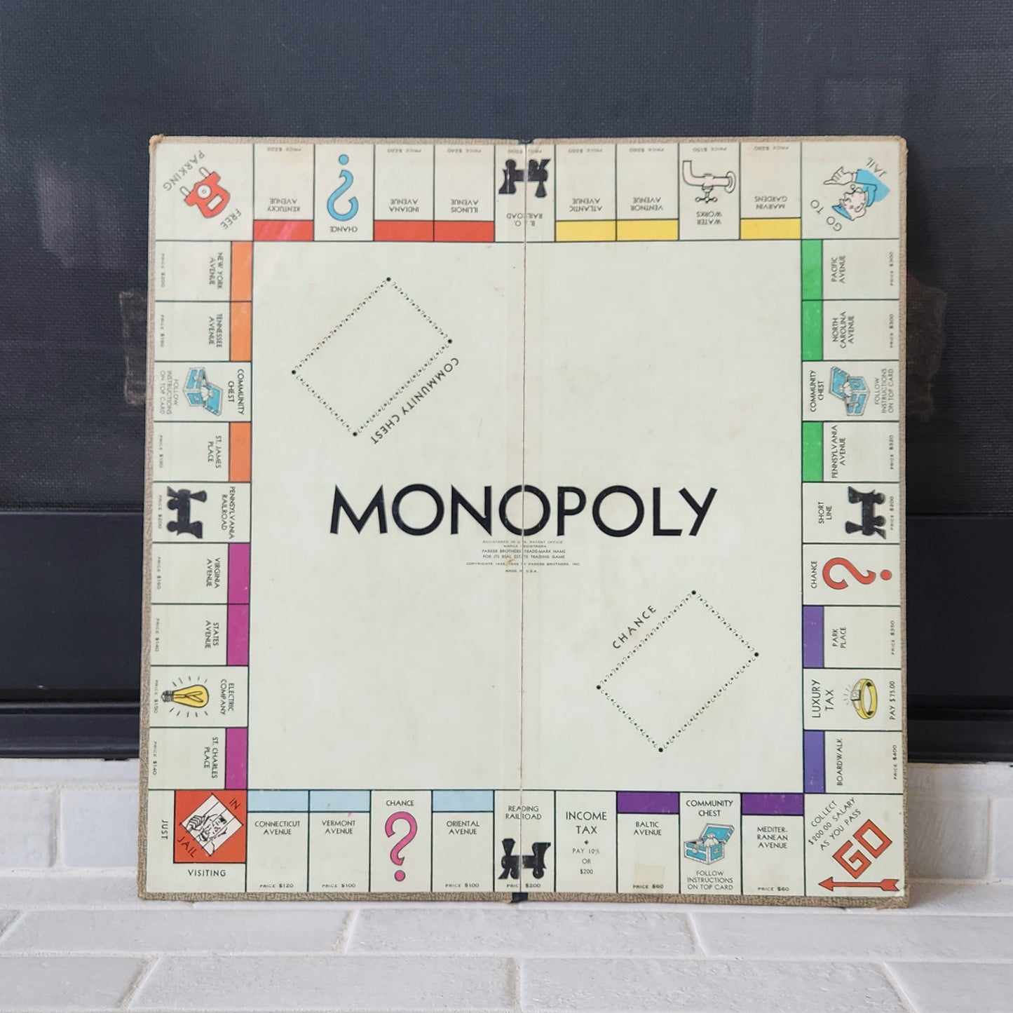 Set of 4 Vintage Monopoly Boards - Green Popular Diamond Blue Box