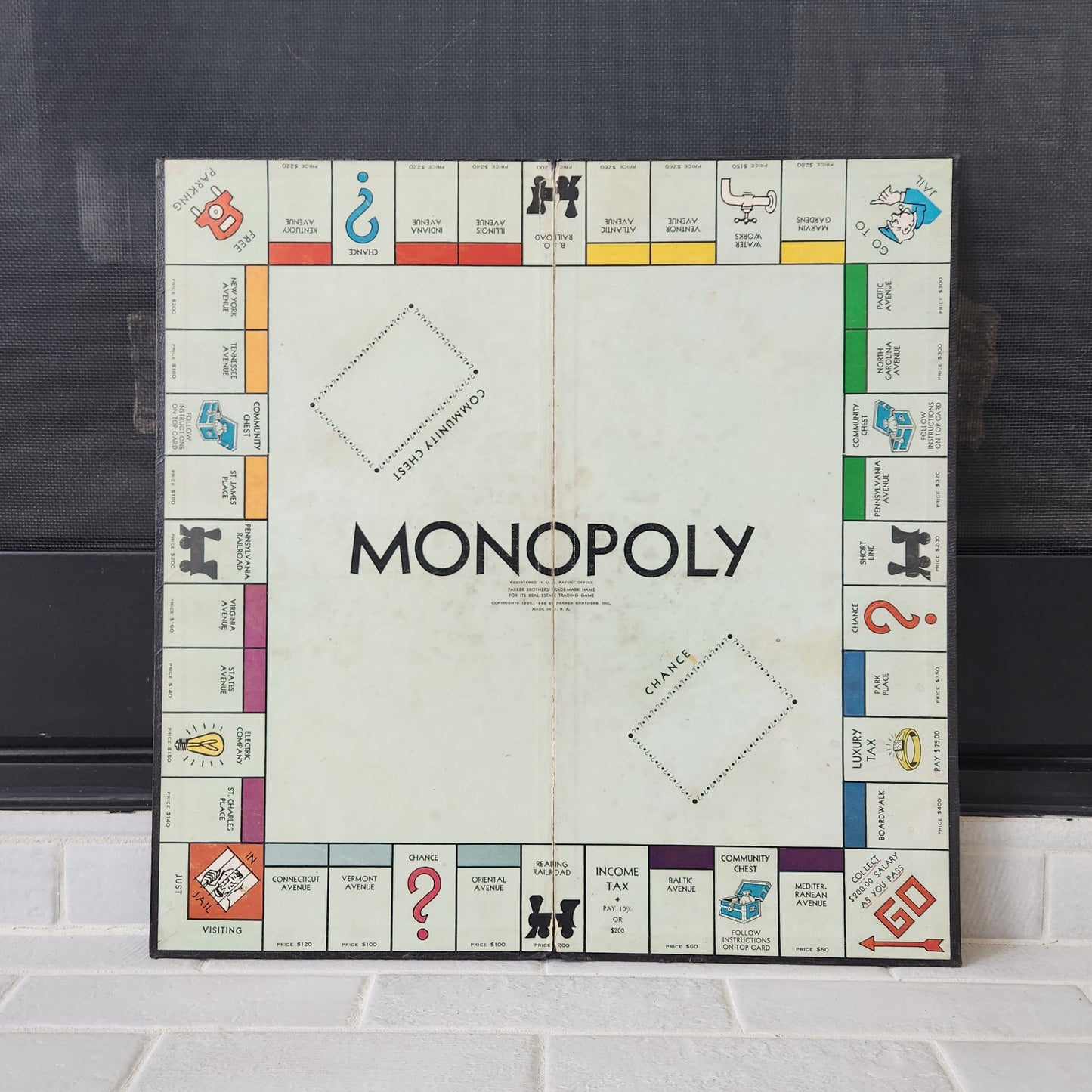 Set of 5 Vintage Monopoly Boards - Popular Diamond Blue Box
