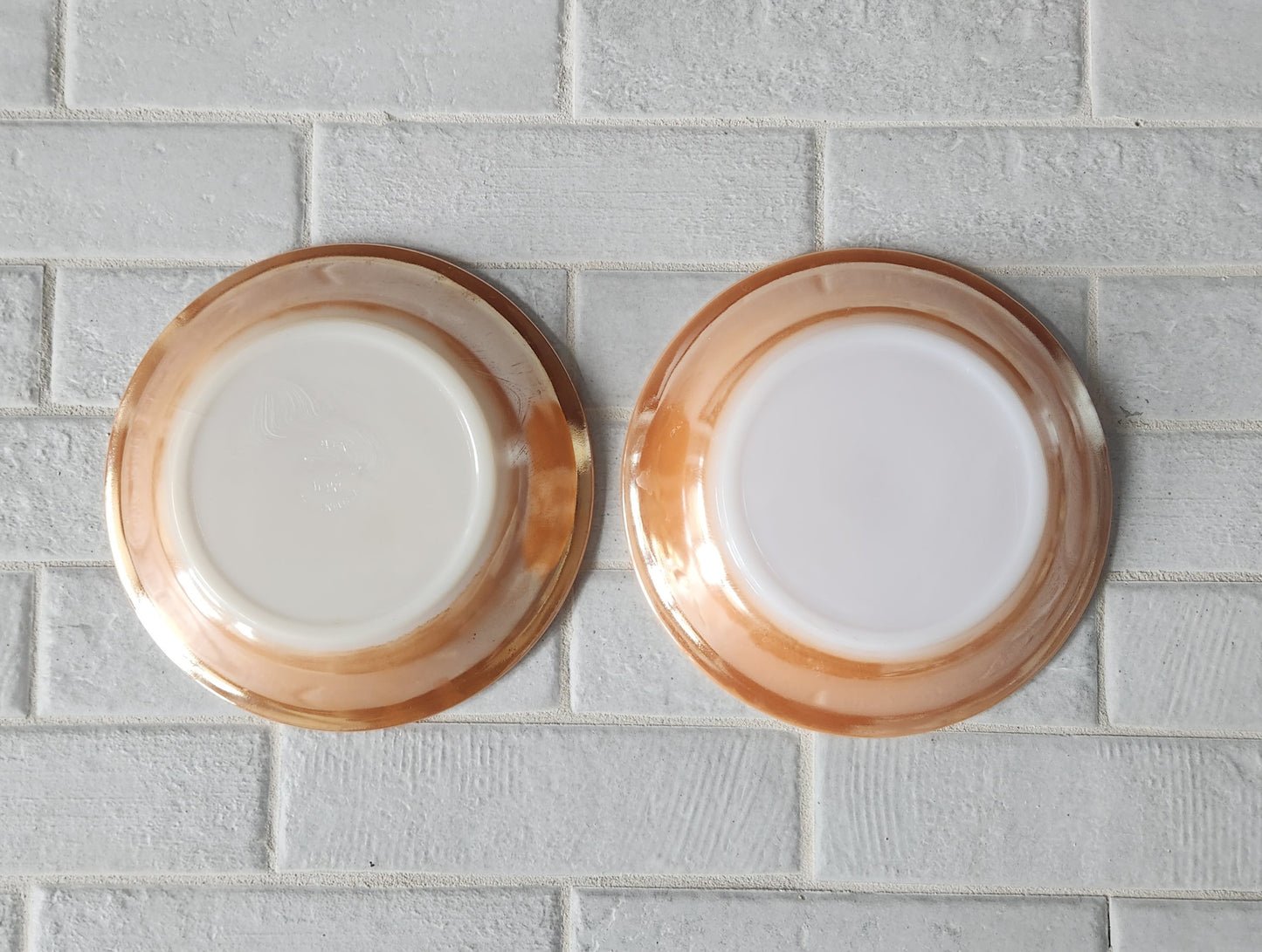 1950s Fire King Peach Lustre Laurel Leaf Dishes
