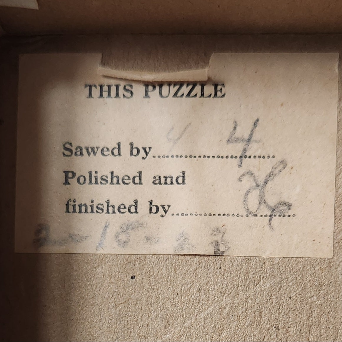 1923 Pastime Puzzle - The Milkmaid