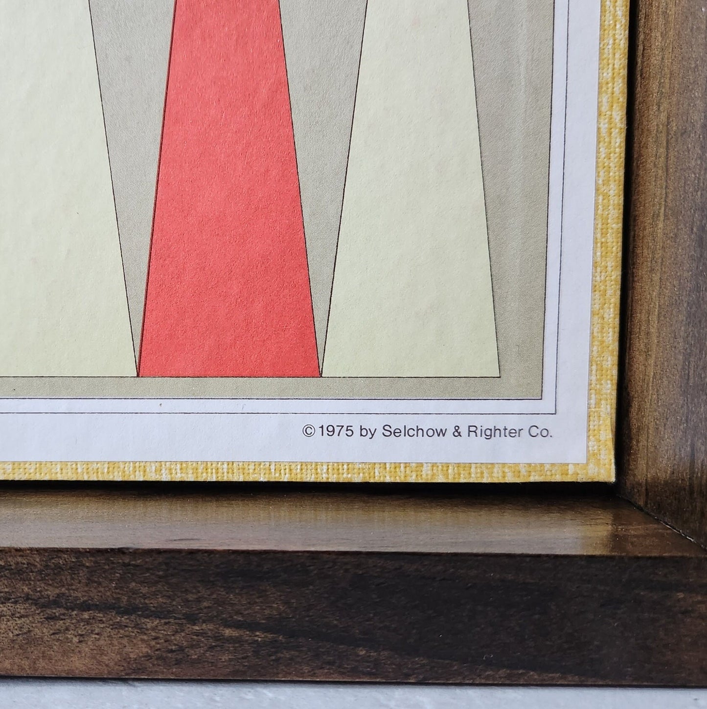 Display and Play 1975 Backgammon Framed Board Game