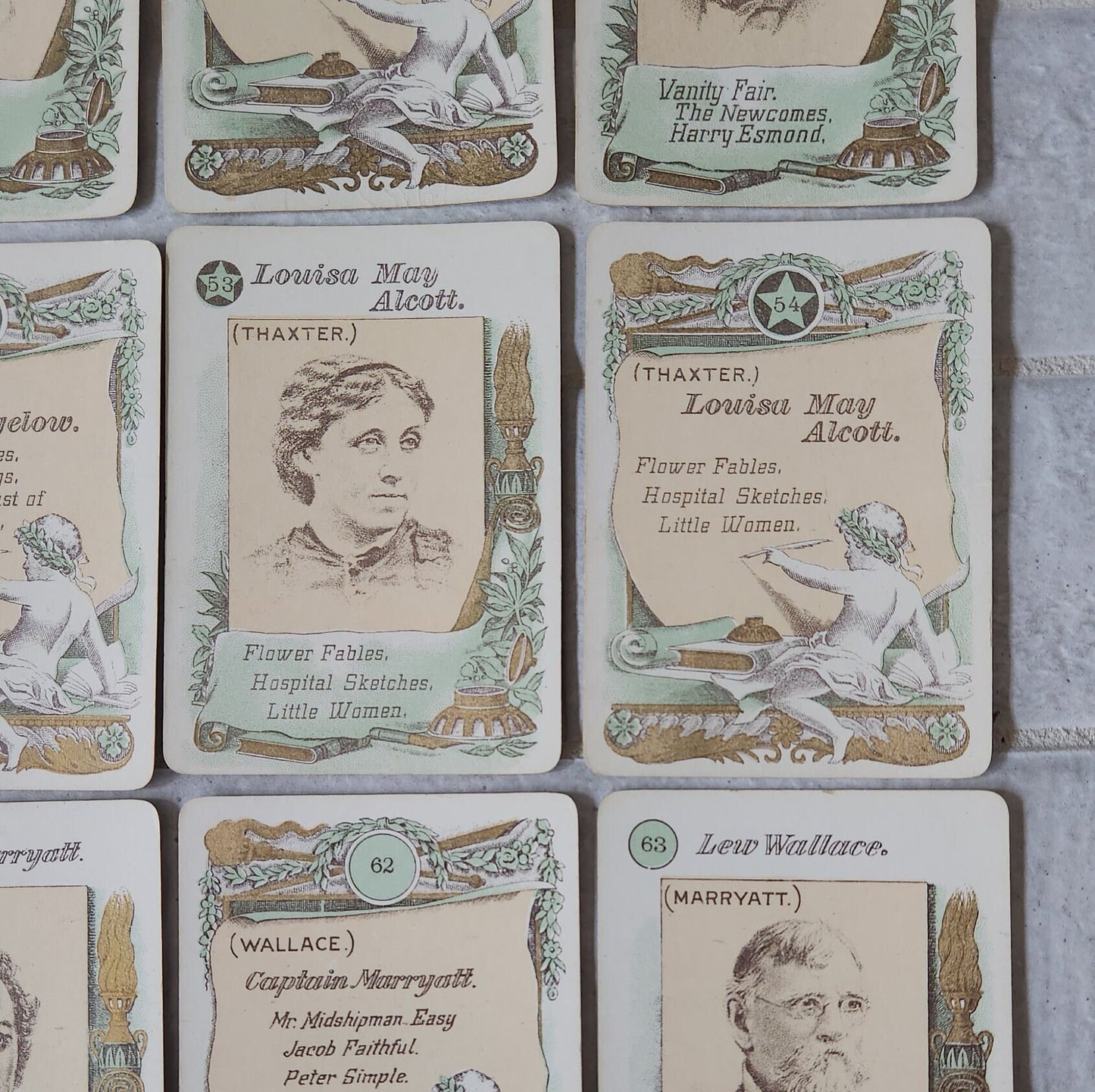 1903 McLoughlin Brothers The Improved Game of Star Authors Card Game