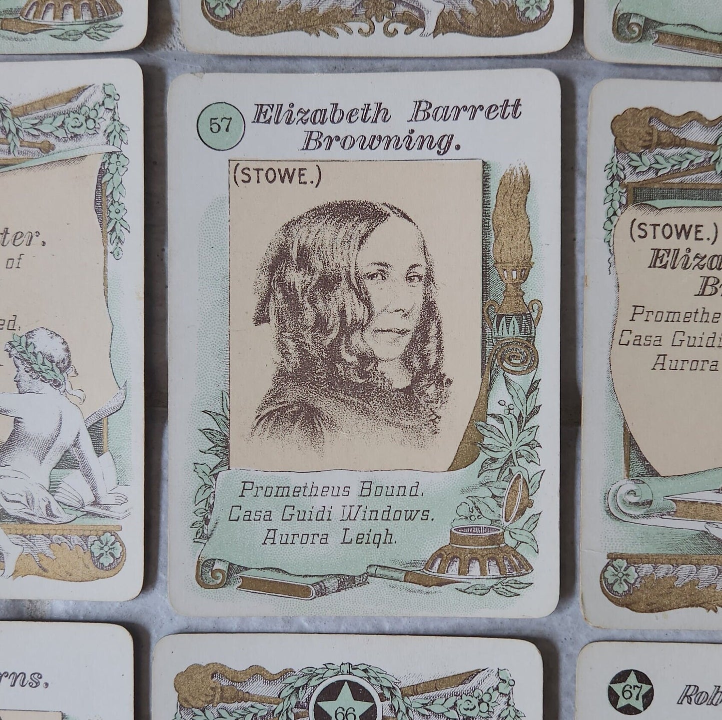 1903 McLoughlin Brothers The Improved Game of Star Authors Card Game
