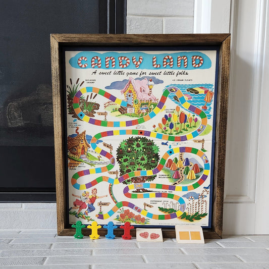 Display and Play 1962 Candy Land Framed Board Game
