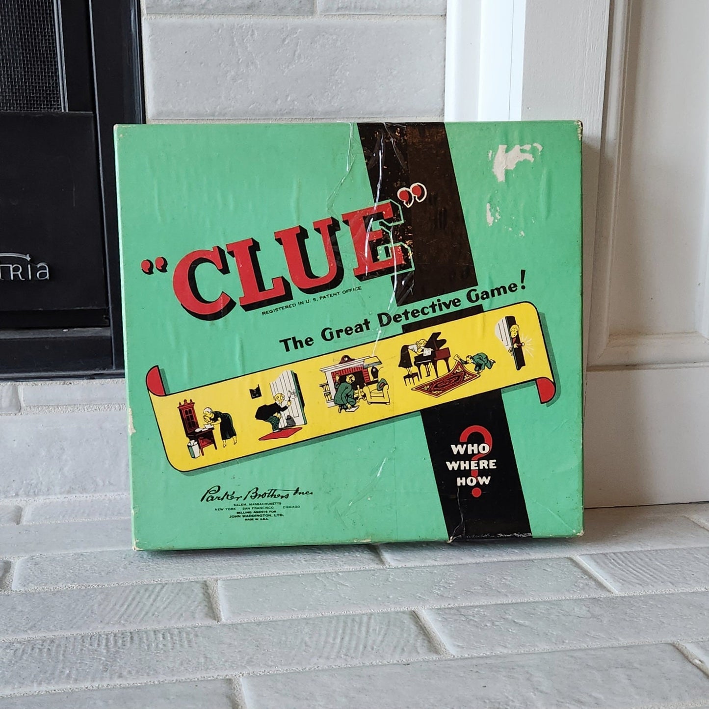 Display and Play 1950 Clue Handmade Framed Board Game