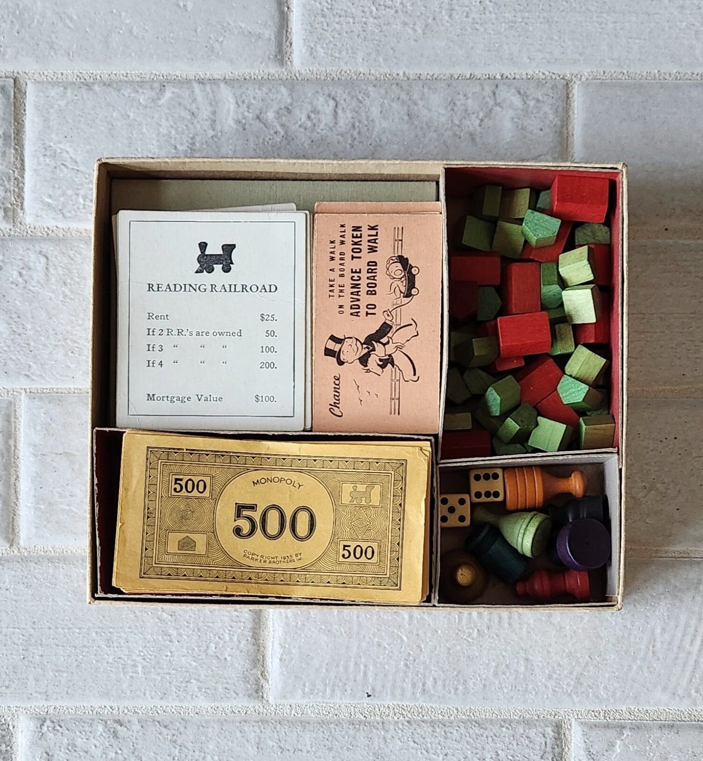 Display and Play 1941 Monopoly Handmade Framed Board Game