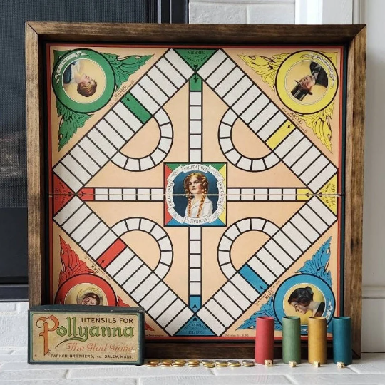 Display and Play 1916 Pollyanna The Glad Game Framed Board Game