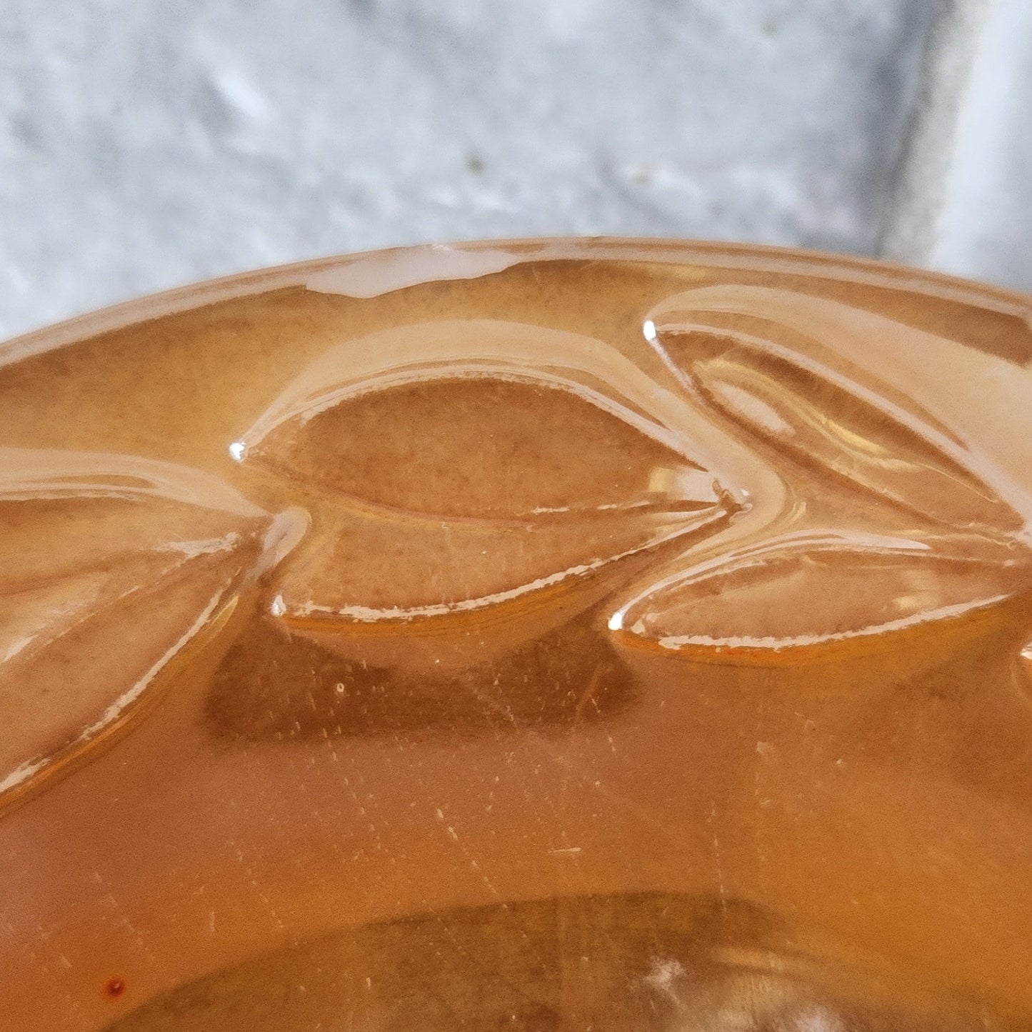 1950s Fire King Peach Lustre Laurel Leaf Dishes