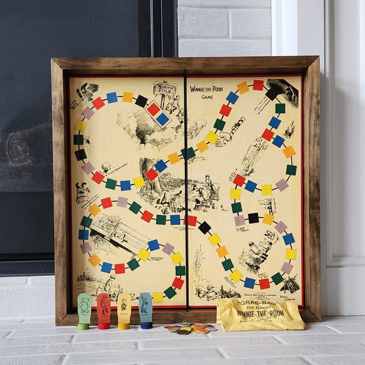 Display and Play 1933 Winnie The Pooh Handmade Framed Board Game