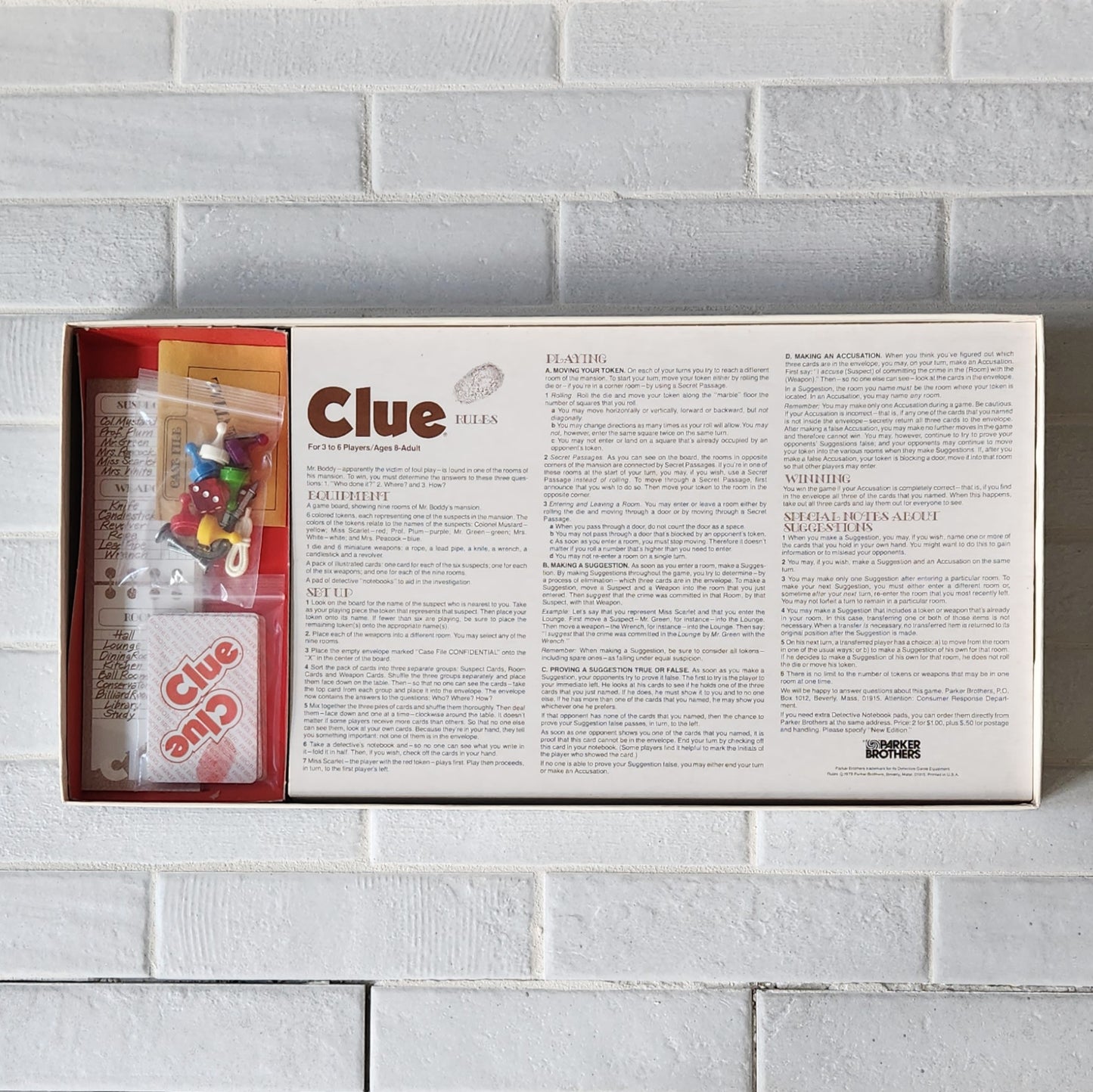Display and Play 1979 Clue Handmade Framed Board Game