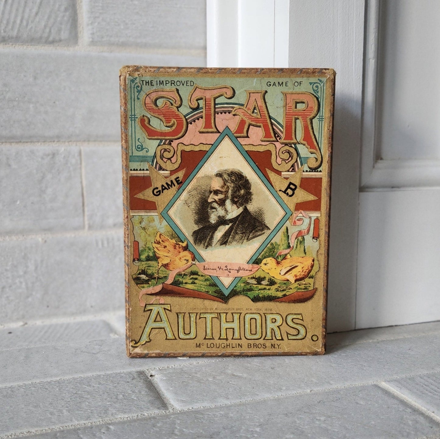 1888 McLoughlin Brothers The Improved Game of Star Authors Game B