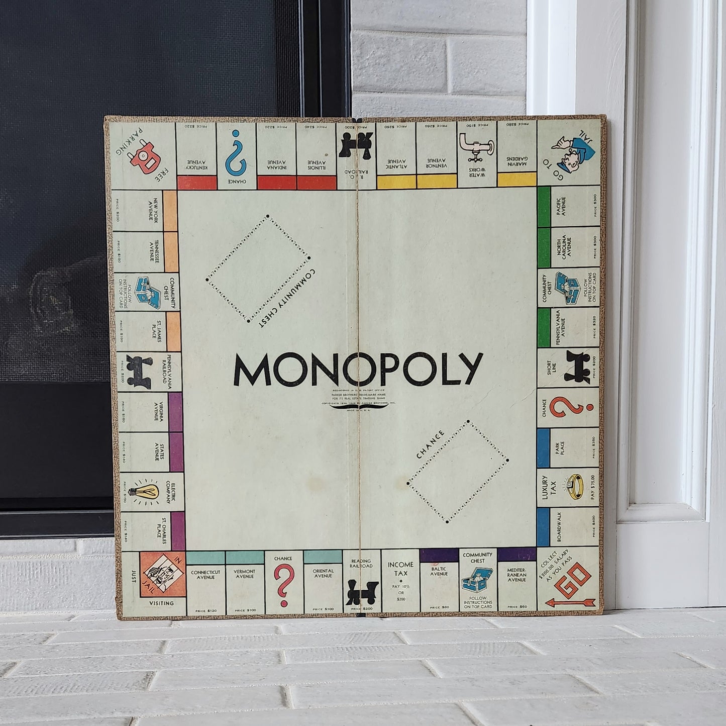 1953 Monopoly Green Mustache Popular Edition Version