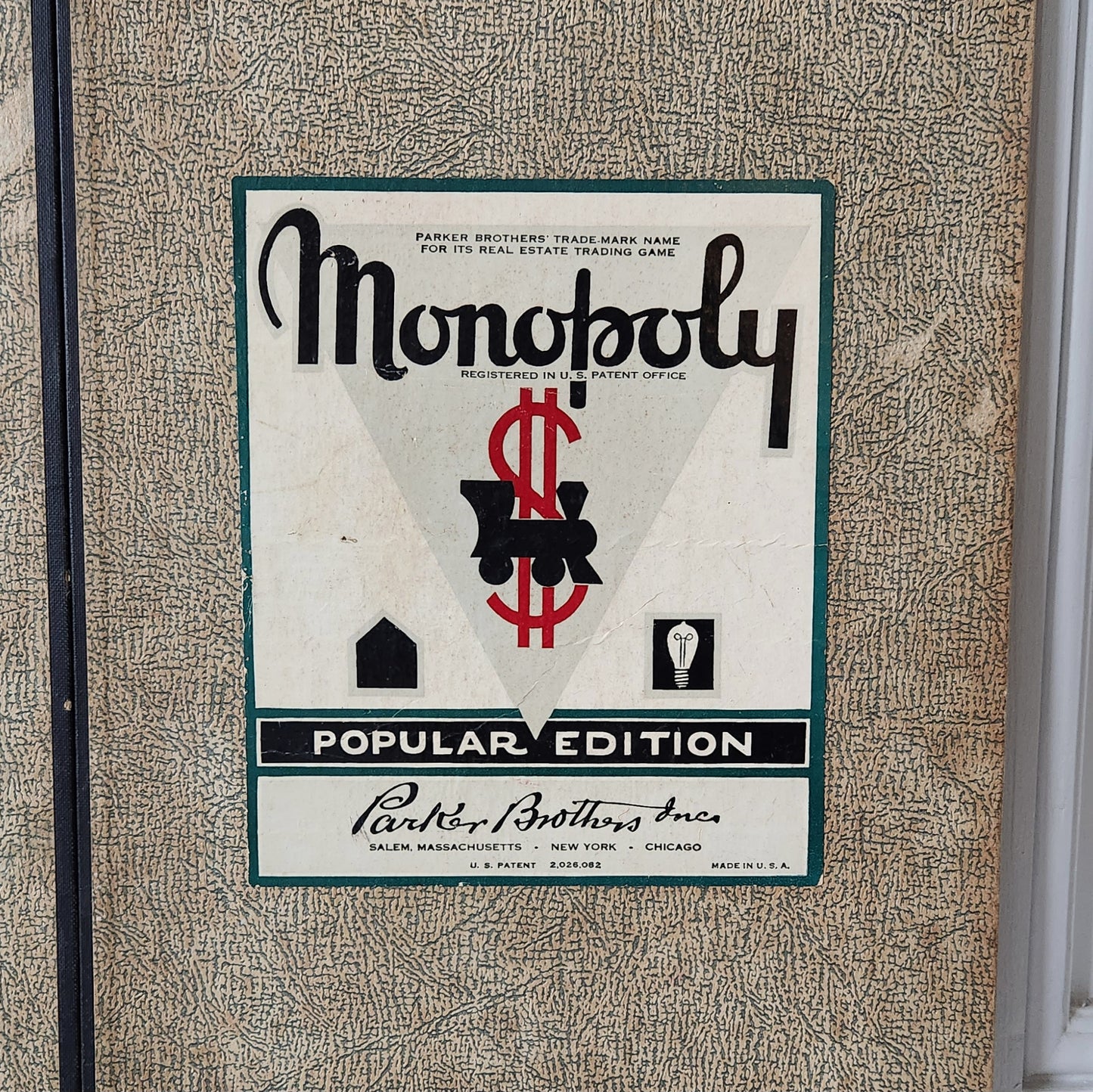 1953 Monopoly Green Mustache Popular Edition Version