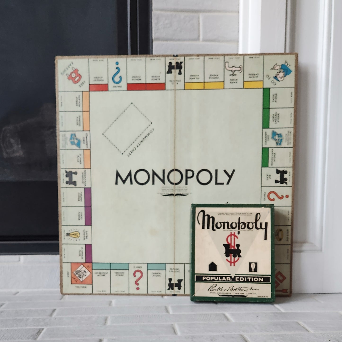 1953 Monopoly Green Mustache Popular Edition Version