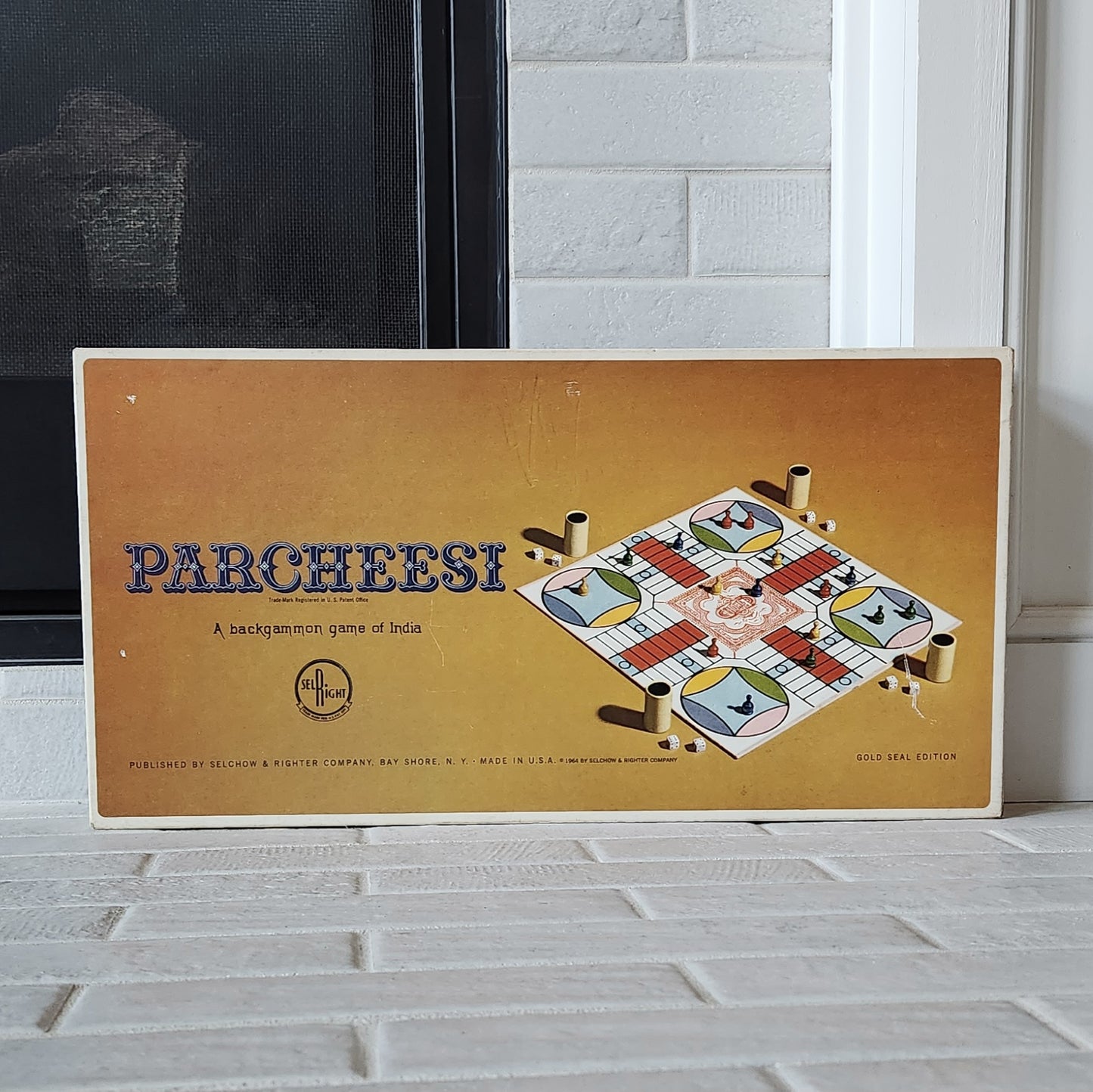 Display and Play 1967 Parcheesi Handmade Framed Board Game