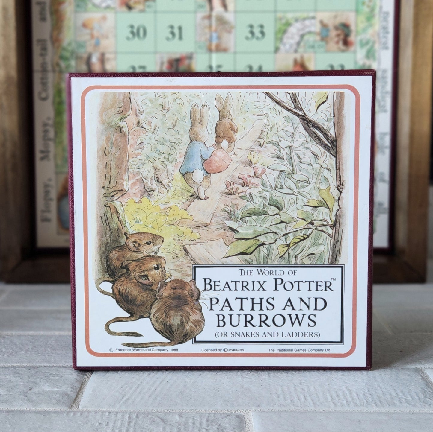 Display and Play 1988 Beatrix Potter Peter Rabbit Handmade Framed Board Games