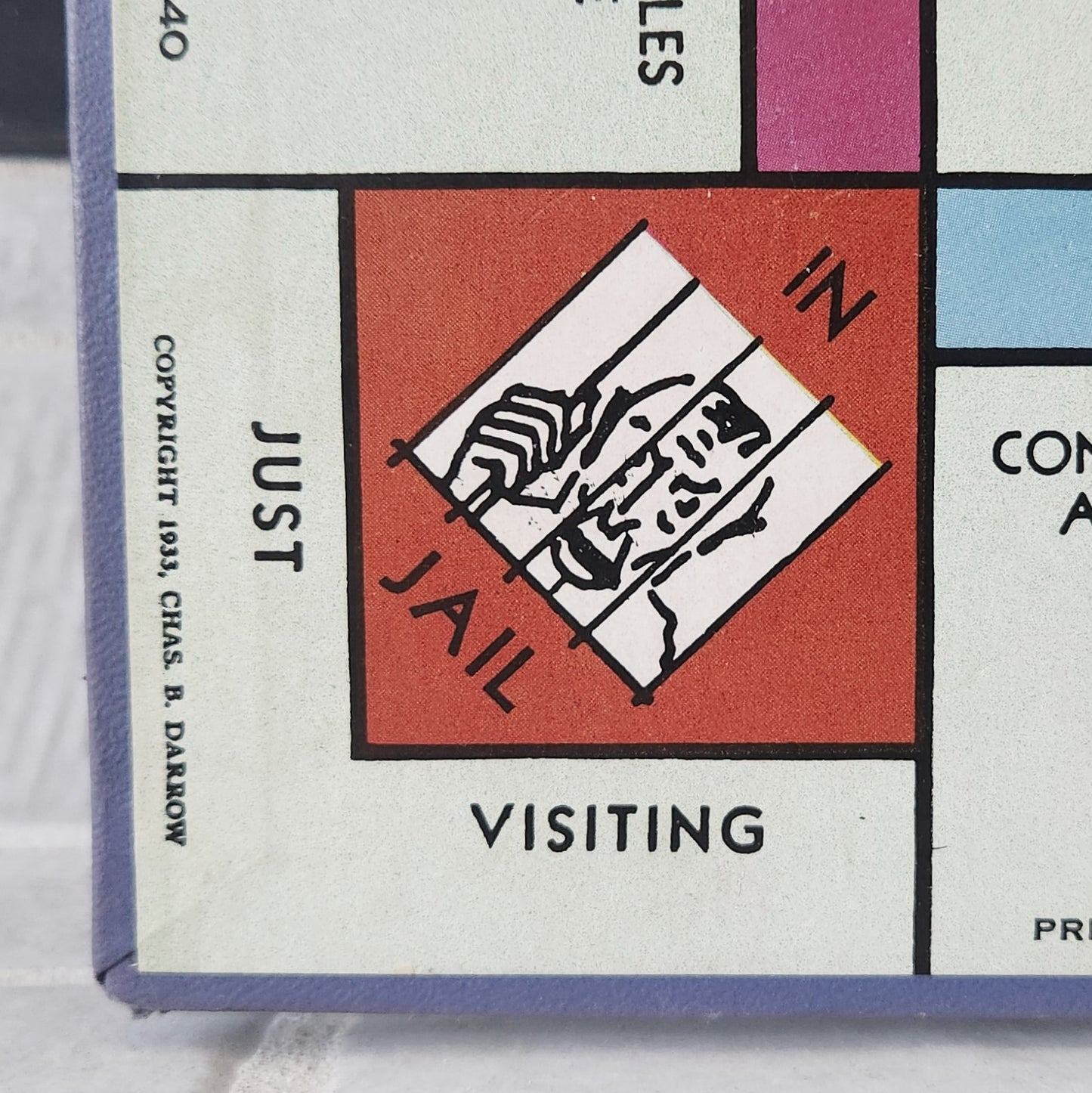 1936 Monopoly Blue Box No. 5 Original Color Pallet Dual Patent Set