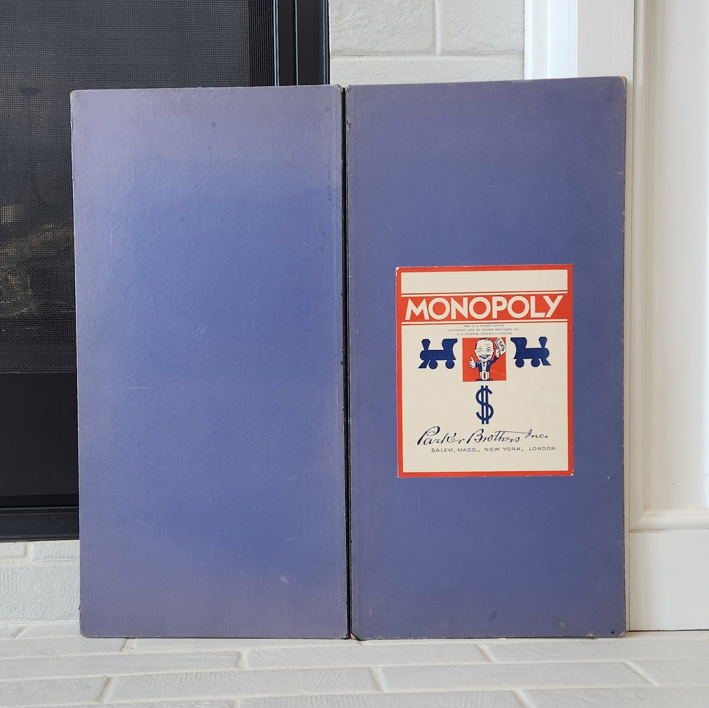 1936 Monopoly Blue Box No. 5 Original Color Pallet Dual Patent Set