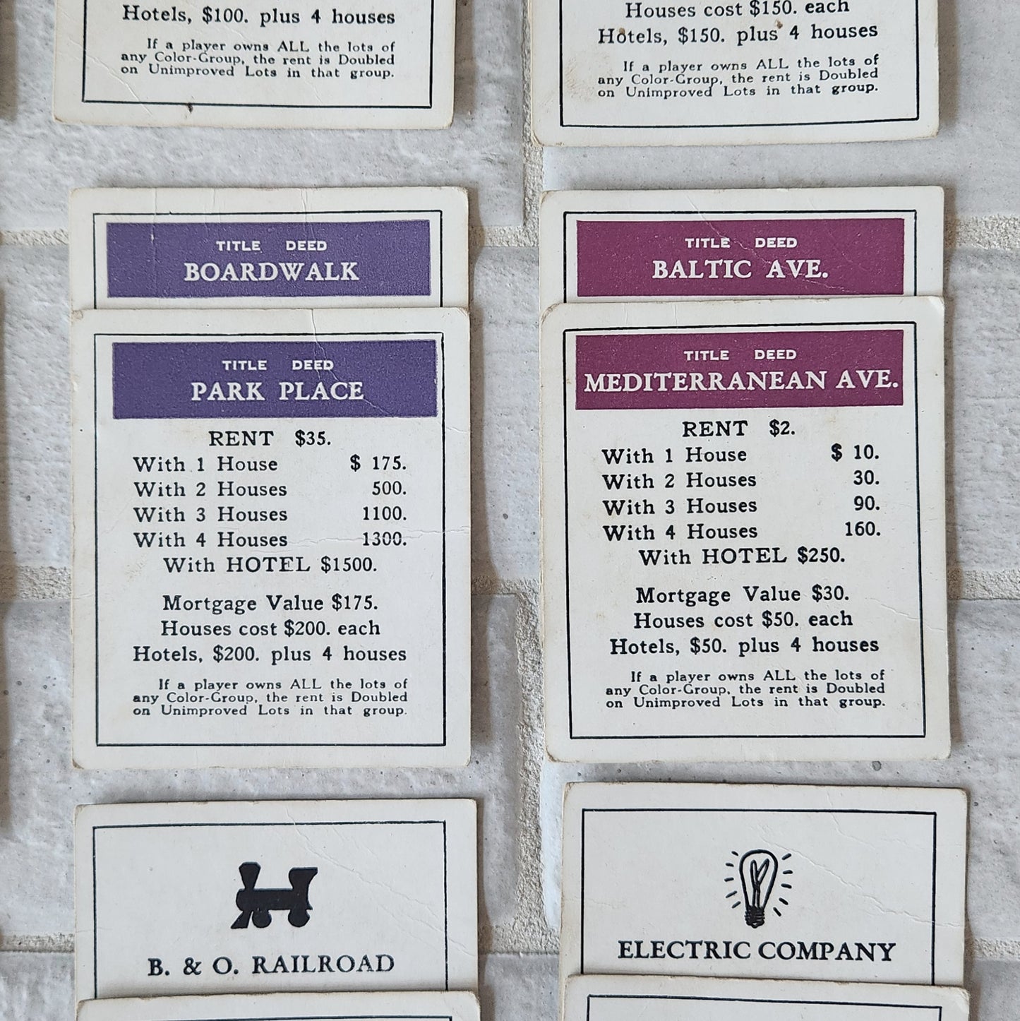 1936 Monopoly Blue Box No. 5 Original Color Pallet Dual Patent Set
