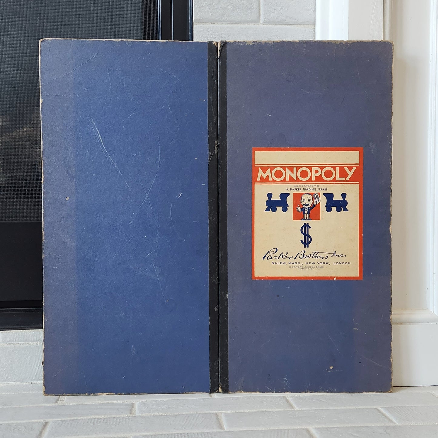 1937-38 Monopoly Number 6 Blue Box Dual Patent Set