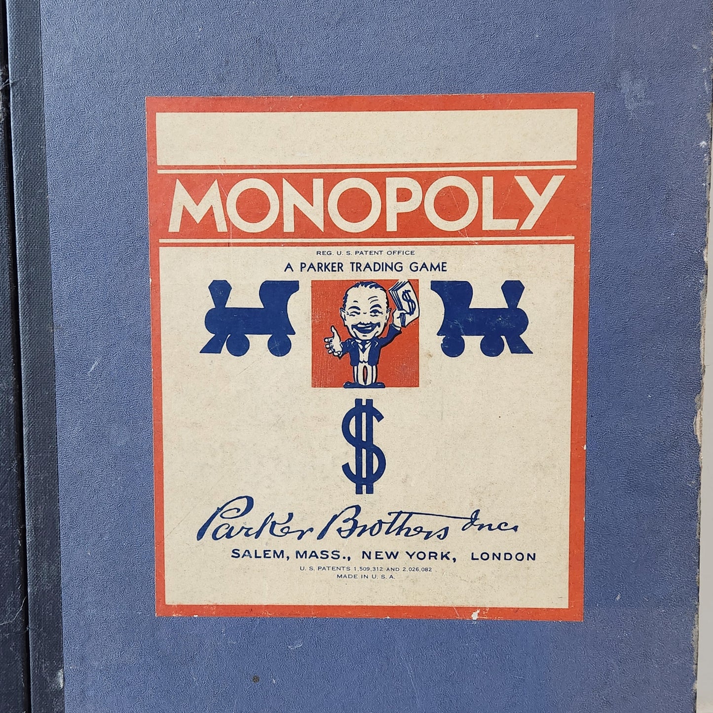 1937-38 Monopoly Number 6 Blue Box Dual Patent Set