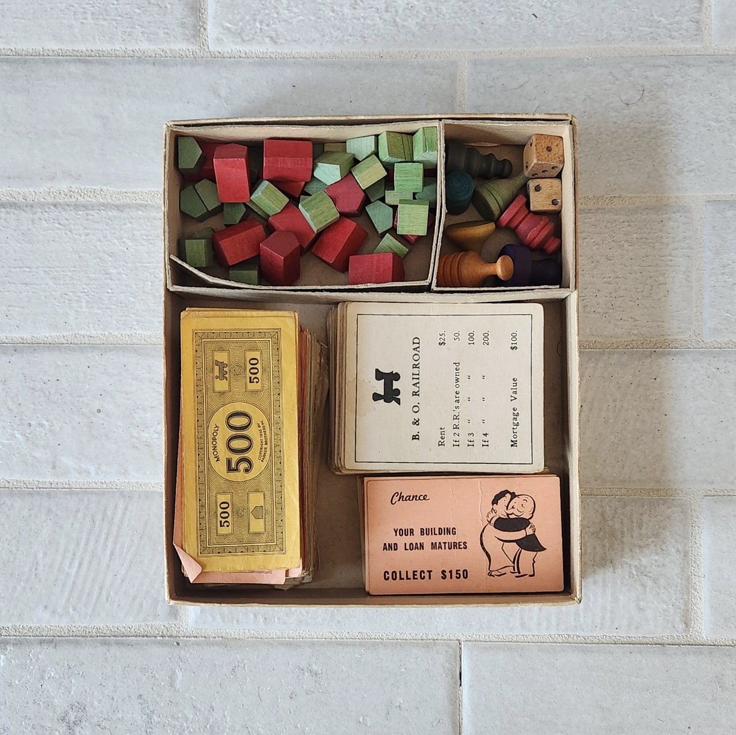 1937-38 Monopoly Number 6 Blue Box Dual Patent Set