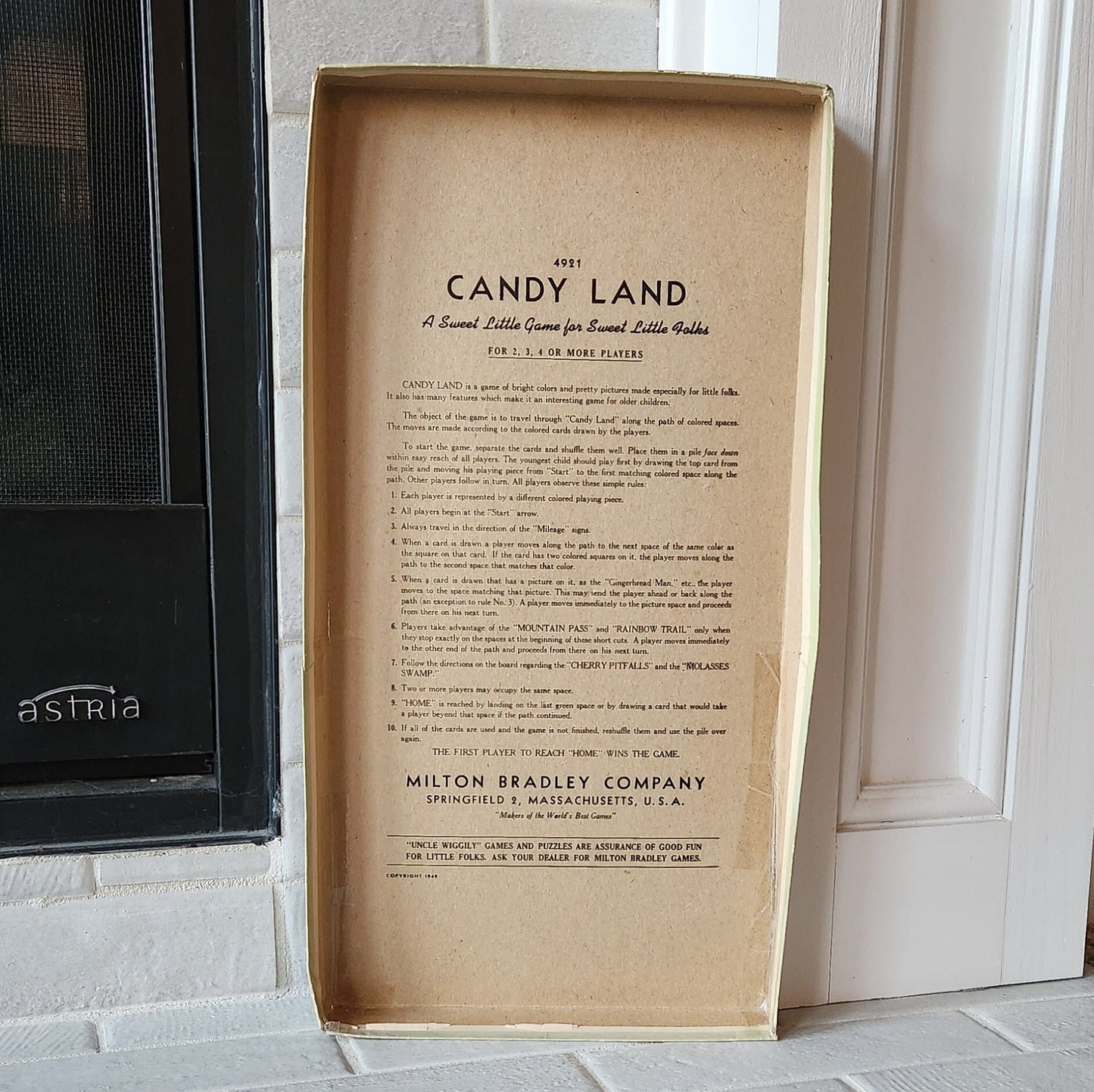 Display and Play 1949 Rare Candy Land Framed Board Game