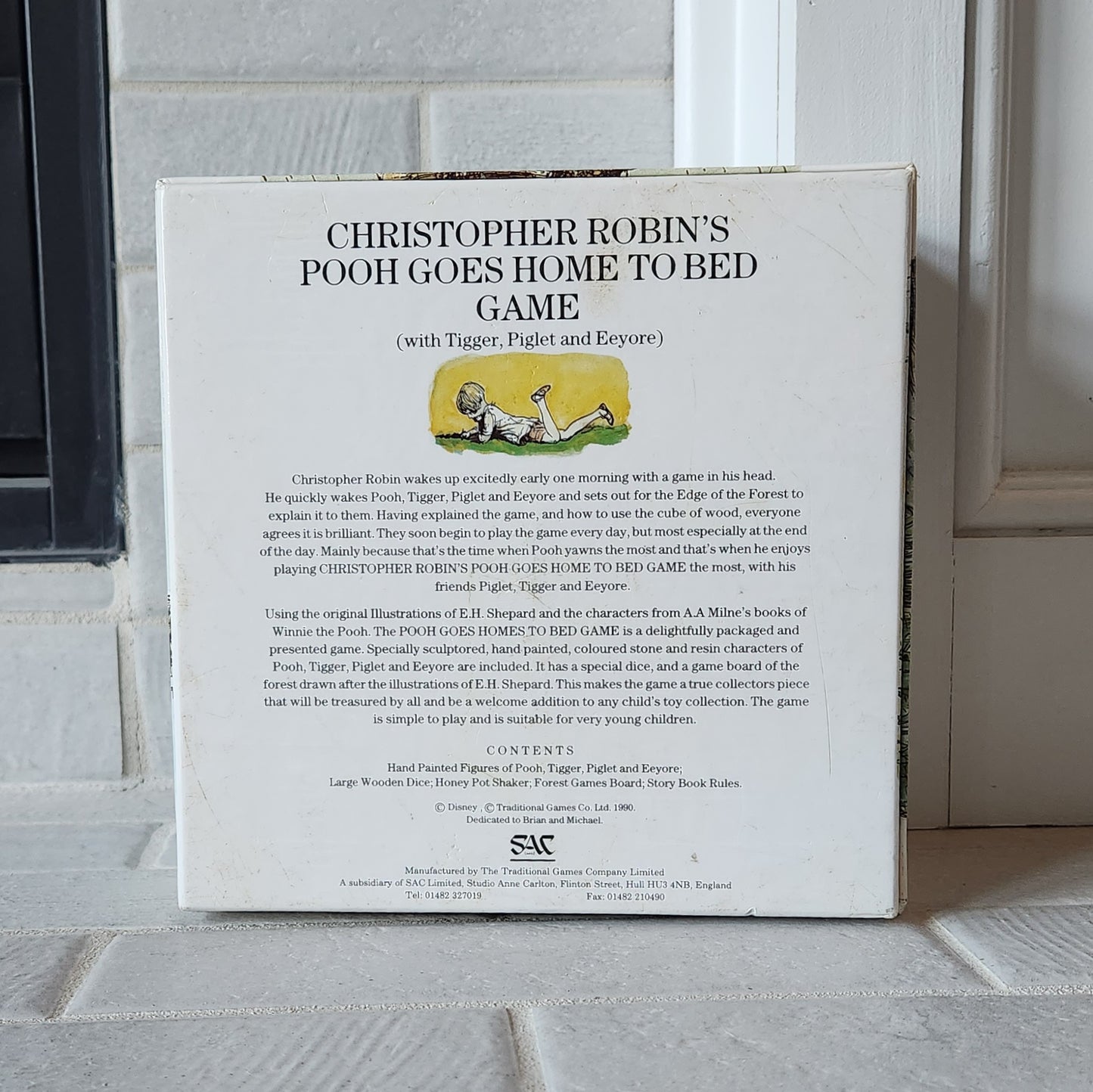 Display and Play 1990 Winnie the Pooh  Handmade Framed Board Game