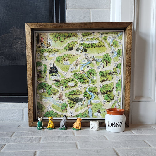 Display and Play 1990 Winnie the Pooh  Handmade Framed Board Game