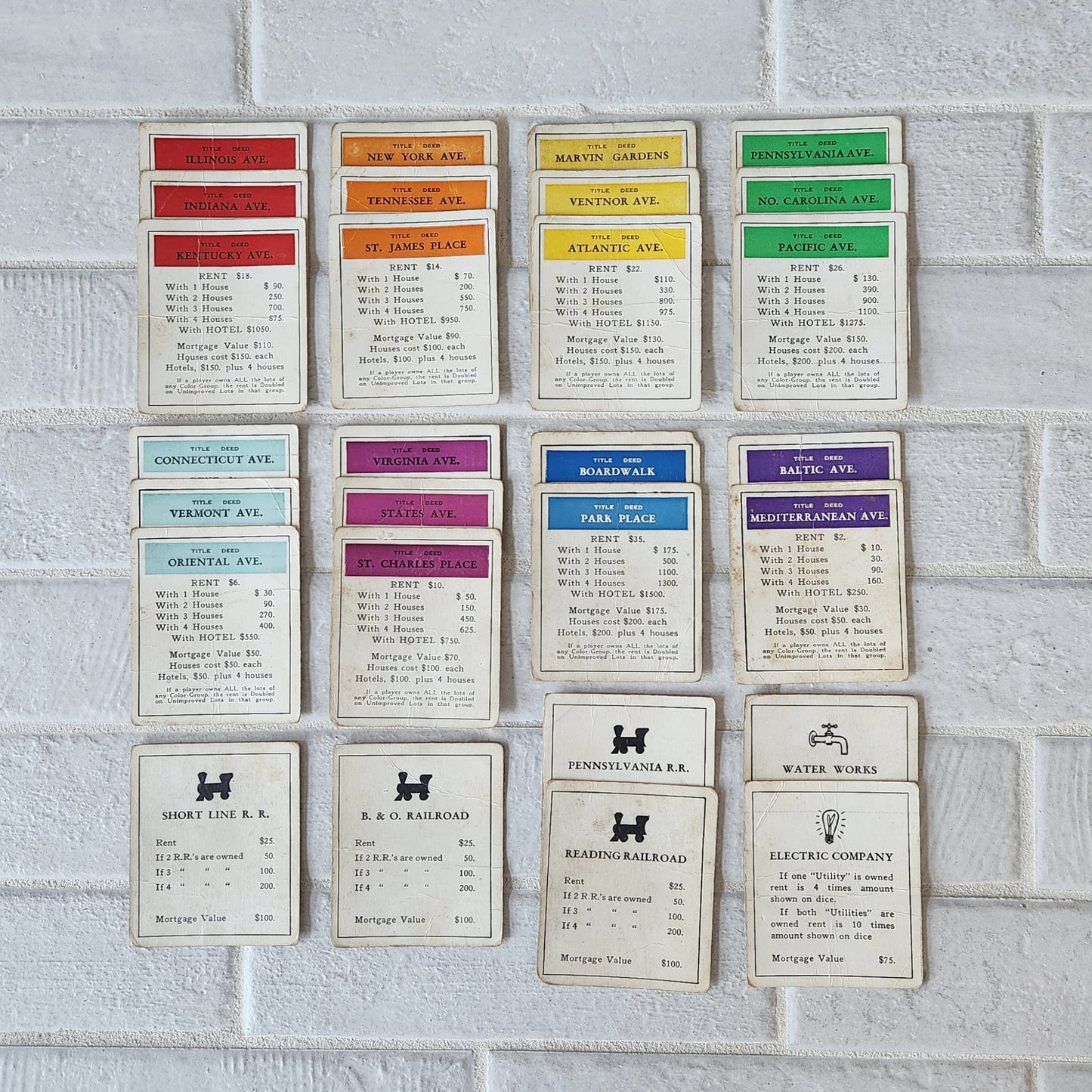 1953 Monopoly Popular Edition Red No Patent Set