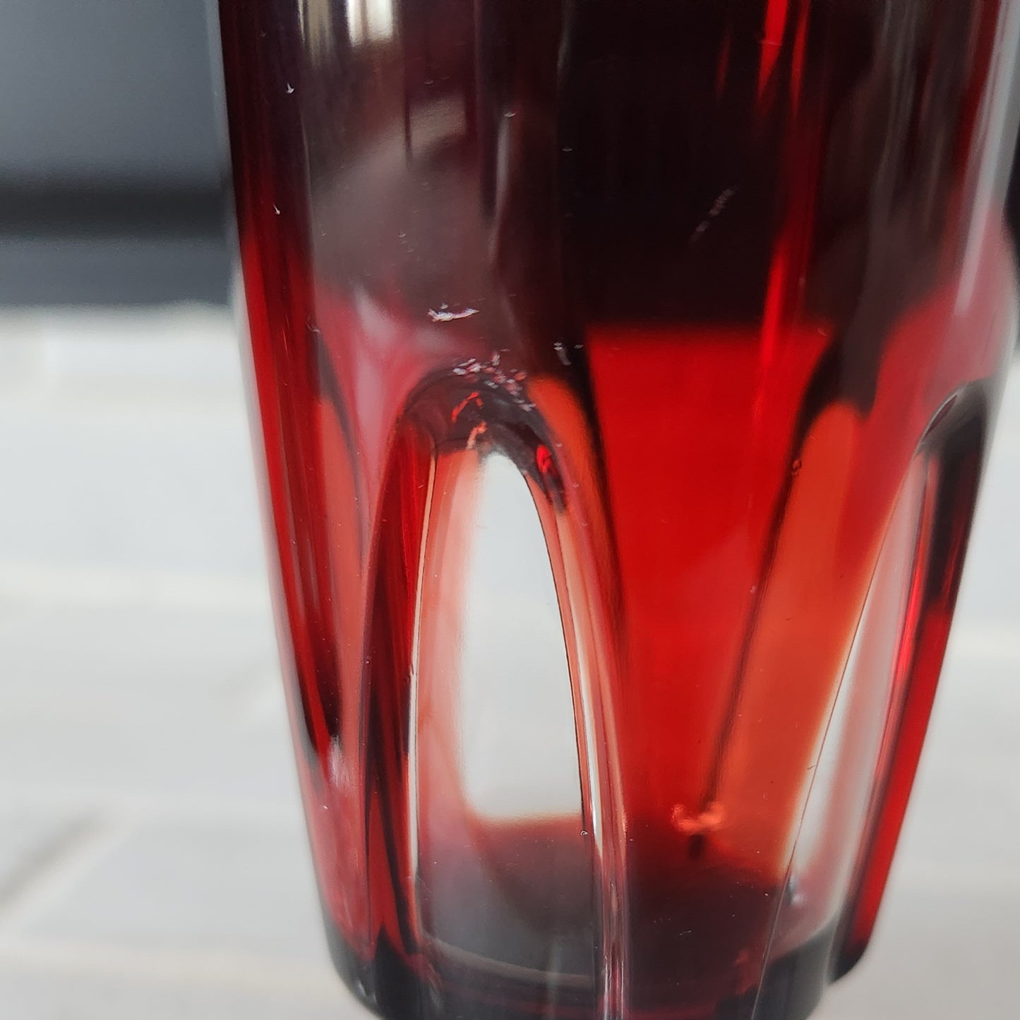 Gothic by Cristal d'Arques-Durand Ruby Red Champagne/Parfait Glasses