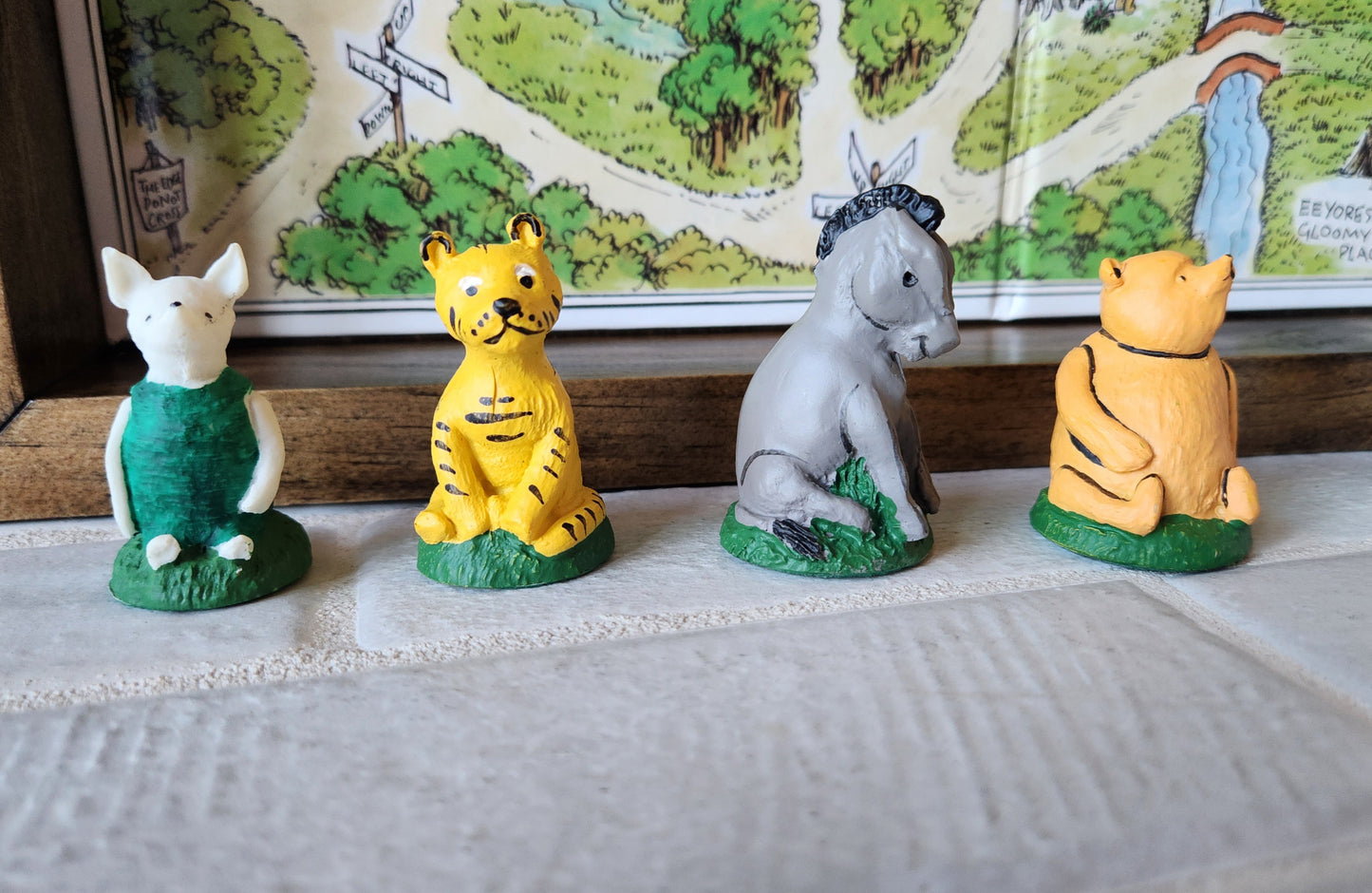 Display and Play 1990 Winnie the Pooh  Handmade Framed Board Game