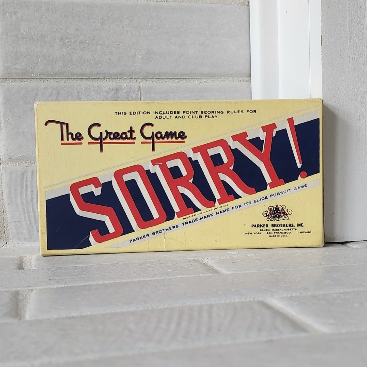 Display and Play 1950 Sorry! Handmade Framed Board Game
