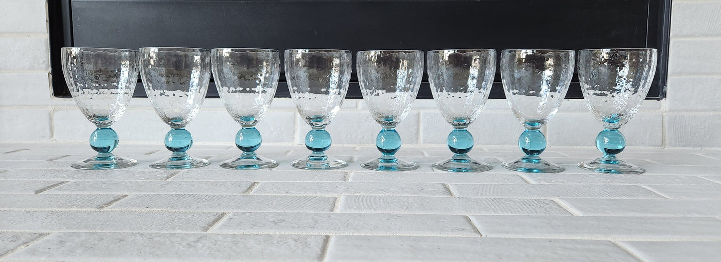 Rare Vintage Bryce Contour Cerulean Blue Block Optic Stem #869 Glasses