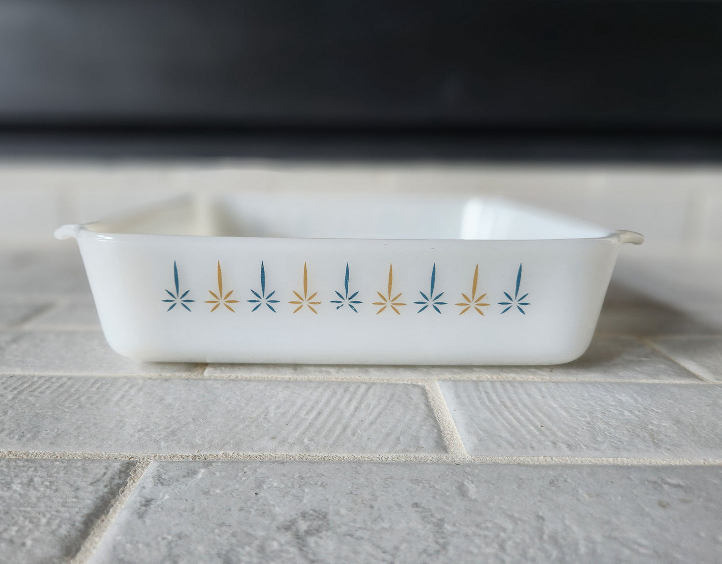 Fire King Anchor Hocking Candle Glow #435 8" Square Baking Dish