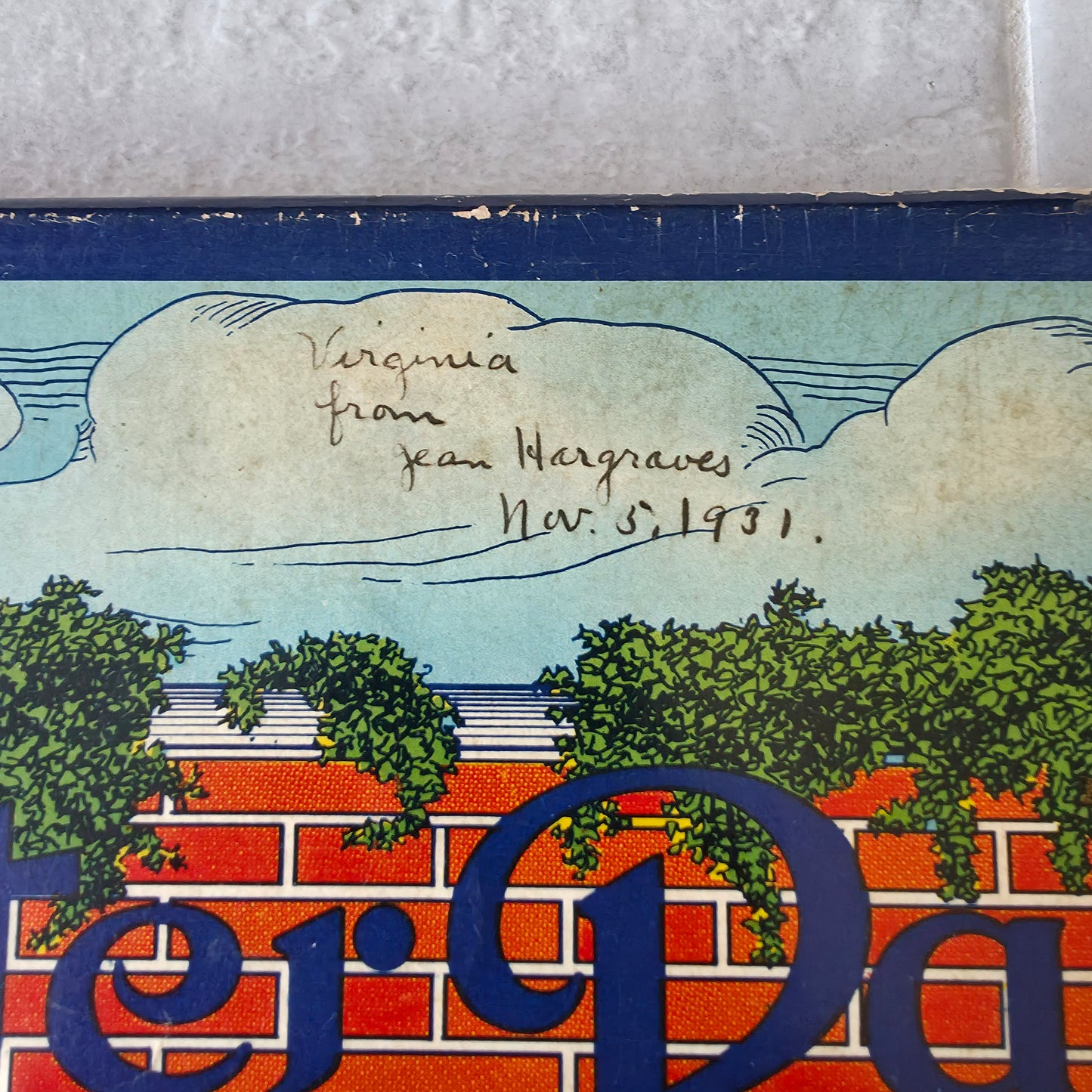 Display and Play Rare 1927 Peter Pan in Never Never Land Handmade Framed Board Game