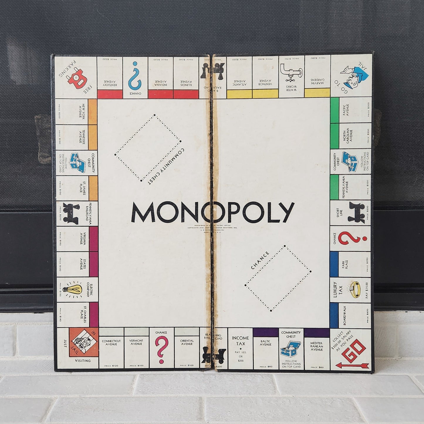 Set of 5 Vintage Monopoly Boards - Popular Diamond Blue Box