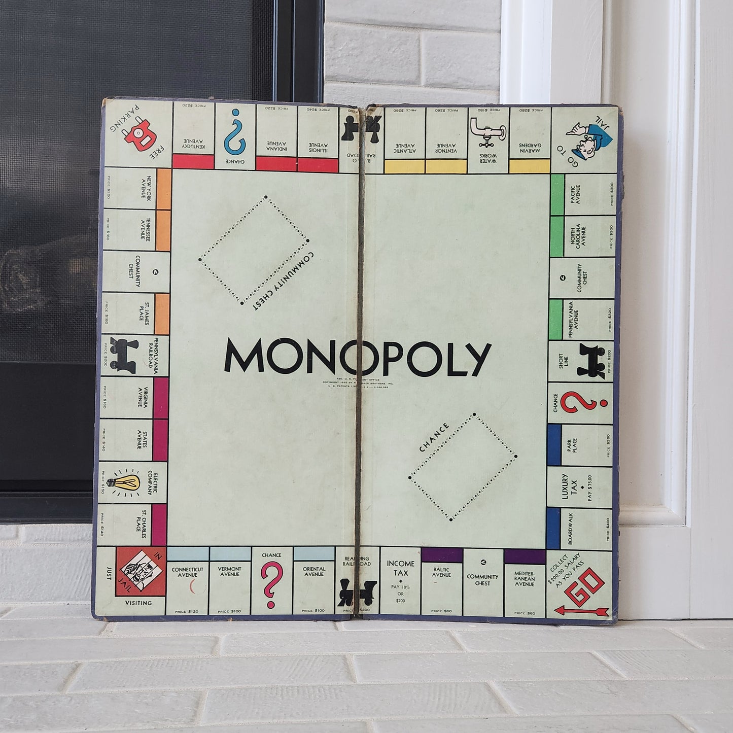 1937-39 Monopoly Blue Box Dual Patent Set