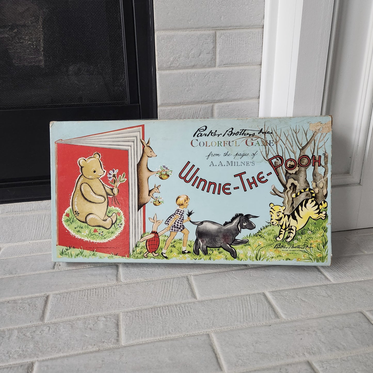 Display and Play 1959 Winnie The Pooh Handmade Framed Board Game
