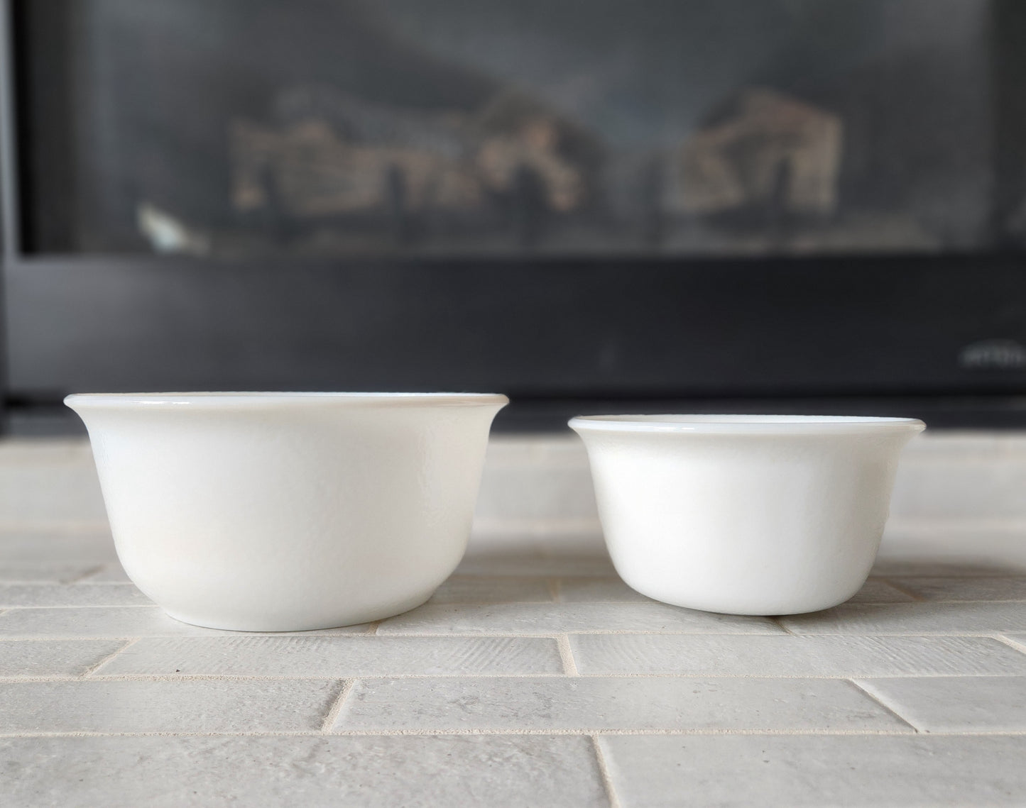 1972 GE DIM45 Stand Mixer Orange Peel Mixing Bowl Set