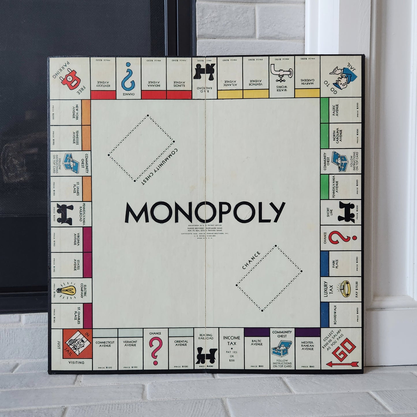 1952 Monopoly Popular Edition Red Single Patent Set
