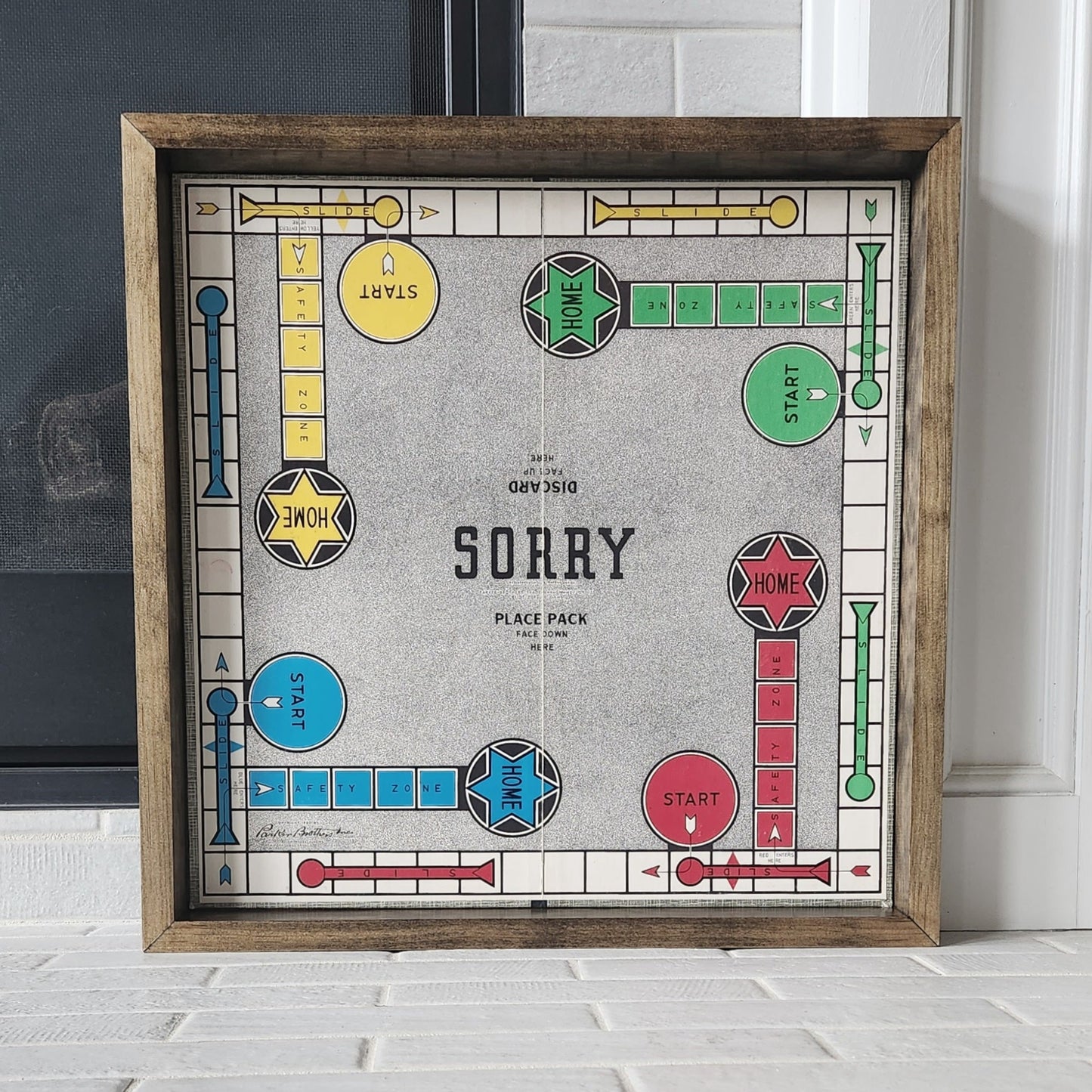 Display and Play 1950 Sorry! Handmade Framed Board Game