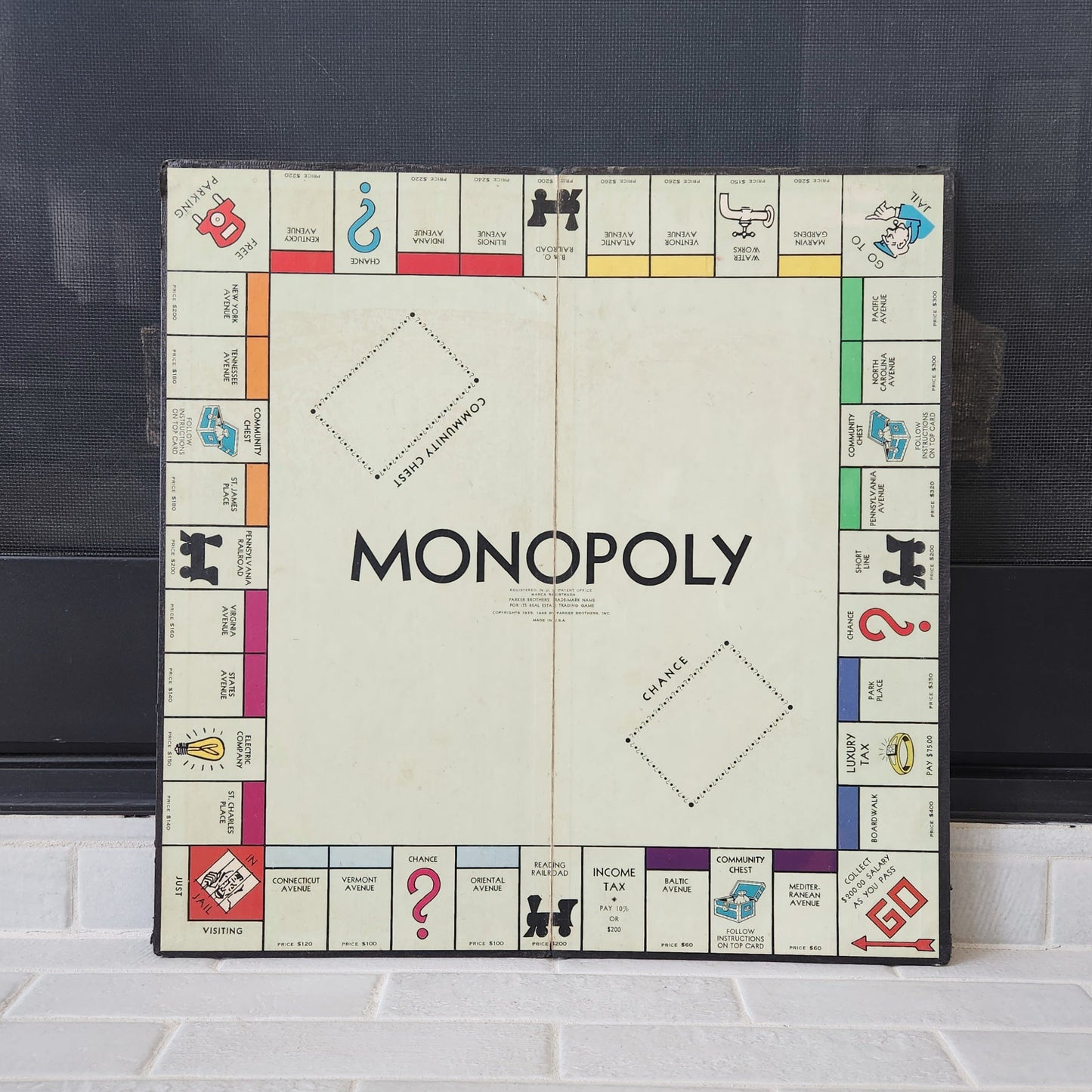 Set of 4 Vintage Monopoly Boards - Popular Diamond Blue Box