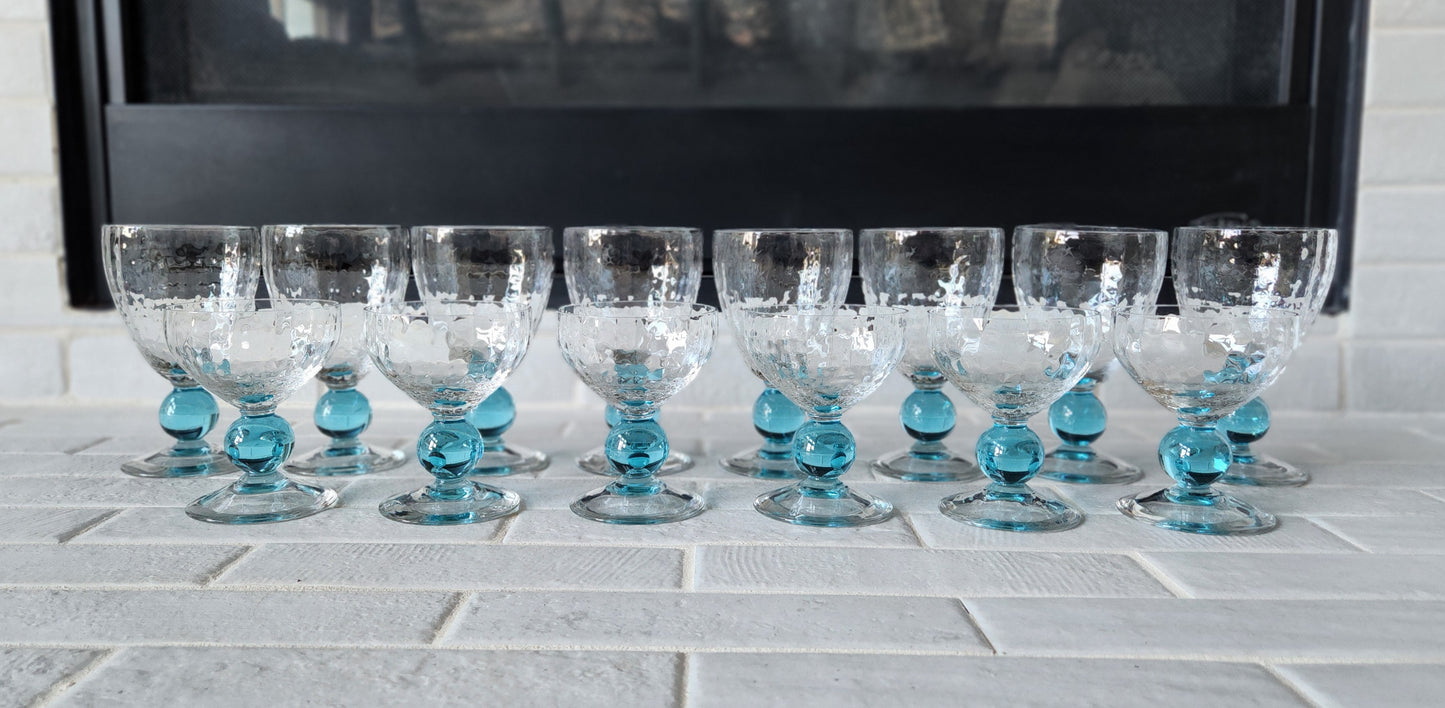 Rare Vintage Bryce Contour Cerulean Blue Block Optic Stem #869 Glasses